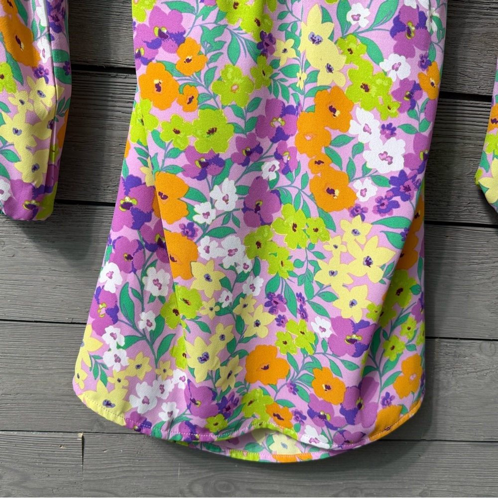Sanctuary Fresh Garden Vibrant Floral Cutout Mini Dress XS Summer Easter Spring - Picture 11 of 15